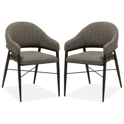 Obrázok produktu pre MX Sofa: Jedálenská stolička Roma - farba: sivá (sada 2 kusov)