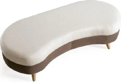 Produktbild von Weißer Fußhocker Pouf Hocker Ottomane Beistellhocker Wohnzimmer Möbel