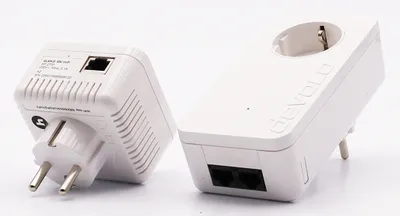 Produktbild von Devolo dLAN 550 WiFi Starter Kit, 100 Mbit/s, IEEE 802.3, IEEE 802.3az, IEEE 802.3u, IEEE 802.3x, Type E/F, Schnelles Ethernet, 10,100 Mbit/s, Wi-Fi 4 (802.11n)