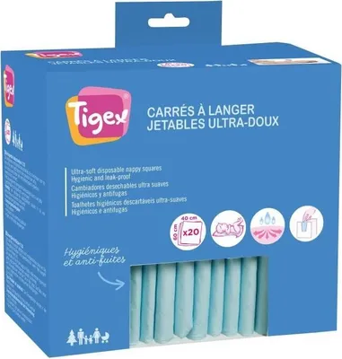 Produktbild von TIGEX 20 Stück Einweg-Schutzauflagen für Wickelauflage
