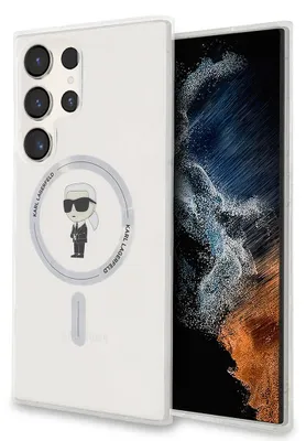 Obrázok produktu pre Puzdro MagSafe pre Samsung Galaxy S24 Ultra - Zadný kryt Karl Lagerfeld IML Ikonik - Priehľadné