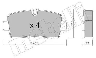 Produktbild von METELLI Bremsbeläge Satz Hinten Bremsklötze für IVECO Daily VI Kastenwagen 22-1380-0