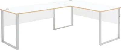 Produktbild von Winkelschreibtisch, weiß mit Eiche, MANRESA-36
