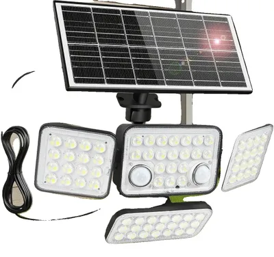 Immagine prodotto di Proiettore solare a LED, tecnologia a doppio sensore, batteria da 5000 mAh, luce bianca fredda