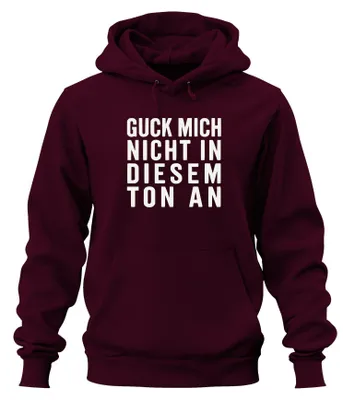 Obrázek produktu pro Don't look at me in this tone sarcastic cheeky saying funny uni hoodie mikina s kapucí, Burgundy, L