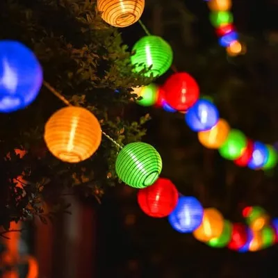 Produktbild von Uping® LED-Feenlichter, 20 batteriebetriebene Laternen, Laternenparty, Garten, Weihnachten, Halloween, Hochzeit, Beleuchtungsdekoration usw. 5,8 Meter