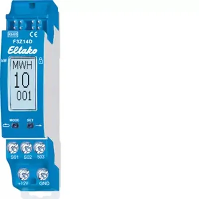 Immagine prodotto di Eltako 30014055 Misuratore di corrente bus RS485 collettore F3Z14D 3xS0 / AFZ
