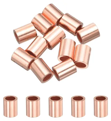 Stahlkabel-Stopphülse 4,5 mm, 12 Stück, Kupfer, oval