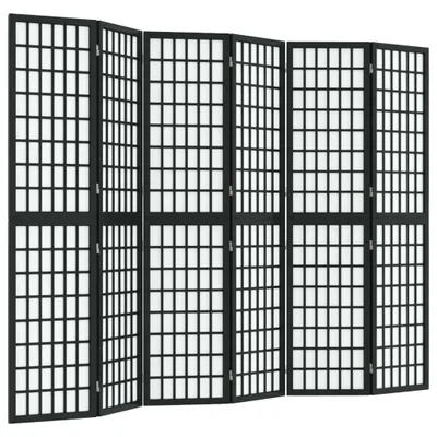 Image de Cloison de séparation pliable 6 panneaux 240x170 cm Noir