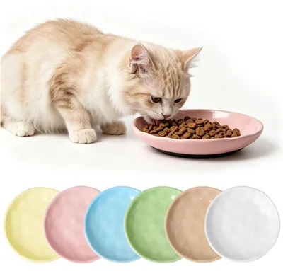 Immagine prodotto di Set di 6 ciotole in Vetroceramica antiscivolo per cibo per gatti