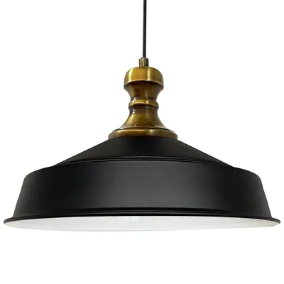 Produktbild von Pendelleuchte Hängelampe Industrial Schwarz Metall, Ø40cm, E27, Vintage Lampe
