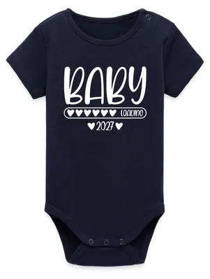 Produktbild von Spreadshirt Baby Loading | Baby 2027  Kurzarm Baby Body, 9-12 Months, Navy