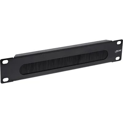 Immagine prodotto di InLine® 19109G Piastra passacavi InLine® 10" con spazzola, 1U, nero RAL 9005