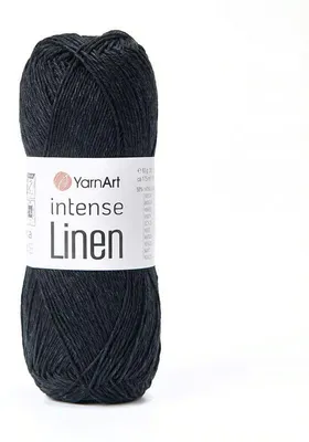 Produktbild von YarnArt Intense Linen 4135 Schwarz Sommergarn 55% Viskose/45% Leinen 50g 175m