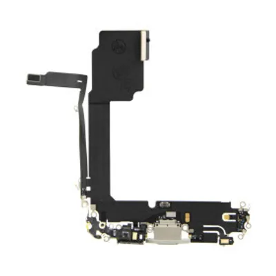 Produktbild von Ladebuchse für iPhone 15 Pro Max Weiß Titanium Dock Connector Flex Ersatz