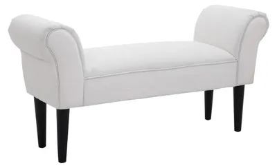 Imagen del producto de Banco - Reposapiés - Banco para dormitorio - Reposapiés - Dormitorio - 102 cm x 36 cm x 51 cm - Blanco