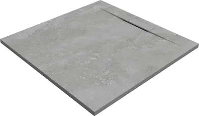 Produktbild von SANYCCES SIENA Rechteckige Duschwanne SanyDur Gel Coat 110 x 90 cm, Lithos Grau
