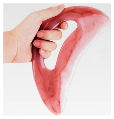 Produktbild von Großes Gua Sha Massagegerät mit Griff für Ganzkörperanwendungen