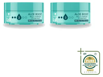 Zdjęcie produktu dla 2 sztuki pasty do włosów Taft Aloe Boost, 75 ml każda - zestaw ekonomiczny