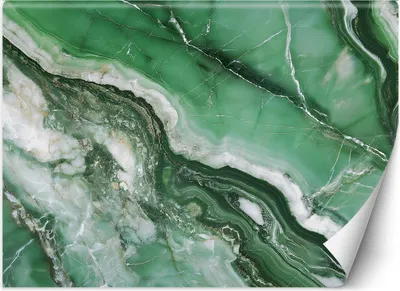 Produktbild von Vlies fototapete Grüner Marmor Glamour Stil 450x315 cm Feeby Grün inkl. Kleber einfache Montage