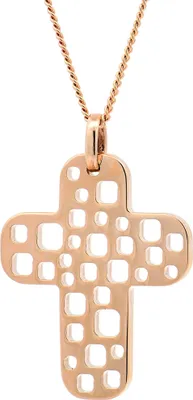 Produktbild von Anhänger Kreuz mit 1,1 mm Goldkette 36 cm 585-14 Karat Gold