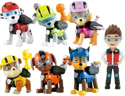 Produktbild von Psi-Patrouille bewegliche Figuren 7-teiliges Set