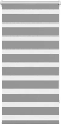 Produktbild von vidaXL Zebra-Rollo 60,9 x 120 cm, Stoffbreite 56,7 cm, grau