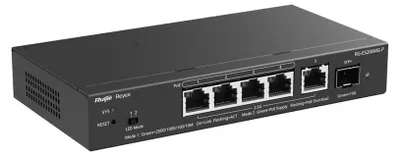 Zdjęcie produktu dla Ruijie Networks RG-ES206MG-P, Zarządzany, L2, 2.5G Ethernet (100/1000/2500), Obsługa PoE, Montaż na biurku/ścianie
