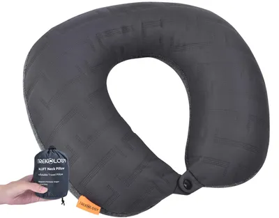 Obrázek produktu pro Nafukovací cestovní polštářek na krk, ergonomický a lehký, pro pohodlné cestování