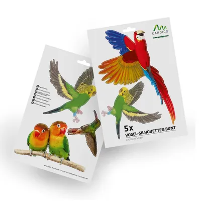 Produktbild von Gardigo Vogelsilhouetten exotische Vögel Vogelabwehr Wintergarten Vogelaufkleber