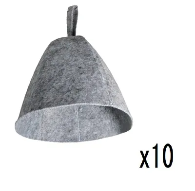 Immagine prodotto di 10 pezzi Cappello da sauna Cappello di feltro per donne e uomini Accessori da sauna Universale