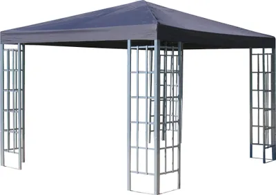 Produktbild von Rank Pavillon 3x3m Metall Garten Partyzelt Anthrazit RAL 7012