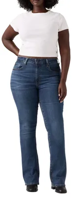 Image de Levi's, jean coupe bootcut taille haute pour femmes, modèle 725™, couleur bleu marine foncé, taille 26W / 30L