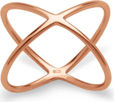 Produktbild von lanii Filigraner X-Ring roségold 925er Silber