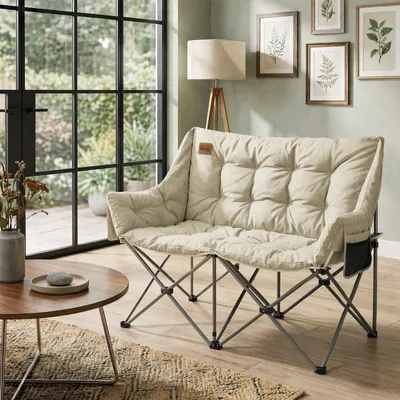 Produktbild von Kehot Klappbare Outdoor-Couch 127 cm, Doppelsitzer mit Tragetasche, 600D Oxford, bis240 kg