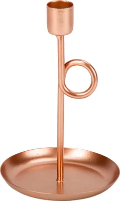 Image de Bougeoir élégant pour les fêtes, couleur or rose, 16,5 cm - taille unique