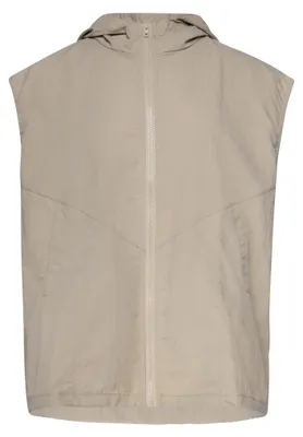 Produktbild von Damen Weste mit Kapuze, reguläre Passform, schlichtes Muster, beige, Größe L