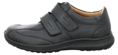 Produktbild von Jomos Herren Echtleder Slipper 'Campus' Toskana schwarz; Lederfutter, Klettverschluss, Herren:51 EU
