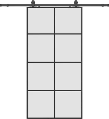 Zdjęcie produktu dla Drzwi przesuwne z zestawem okuć czarne 102,5x205 cm ESG szkło