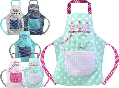 Imagen del producto de Gorro de cocina infantil, a cuadros, talla única, para usar en la cocina