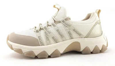 Image de Bagatt Yuki : chaussures basses à lacets, style sportif, couleur blanche, pour le quotidien