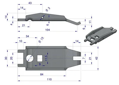 Immagine prodotto di Leva della frizione C-328/330