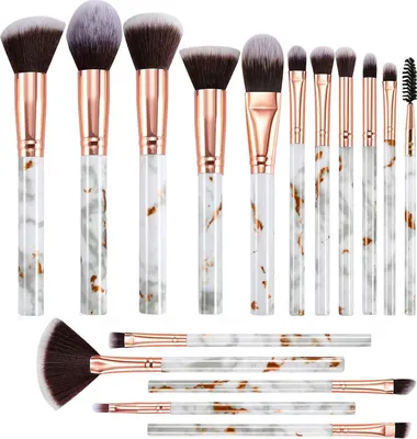 Produktbild von Professionelles Make-up-Pinselset - 16-teilig für Gesicht und Augen, geeignet für flüssige und Puderprodukte