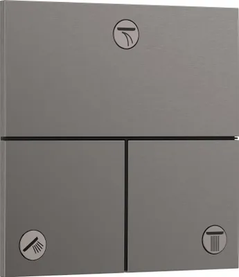 Produktbild von Fertigmontageset ShowerSelect Comfort E Absperrventil, UP brushed black chrome brushed black chrome