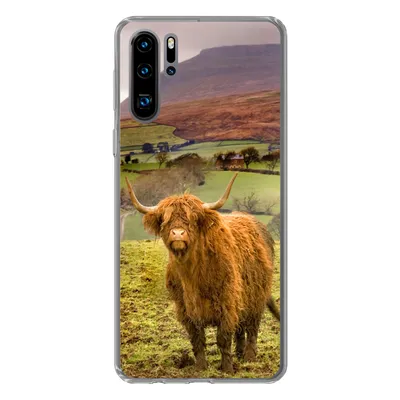 Produktbild von MuchoWow® Handyhülle Schutzhülle Hülle für Huawei P30 Pro Schottischer Highlander - Berg - Herbst Silikon Softcase Handy Hülle - Schutzdeckel