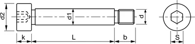 Produktbild von ISO7379 12.9 M 5  6x 25 blank Passung h8 Pass-Schulterschraube mit ISK