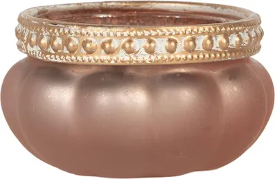 Produktbild von Clayre & Eef Teelichthalter Ø 6x4 cm Rosa Glas