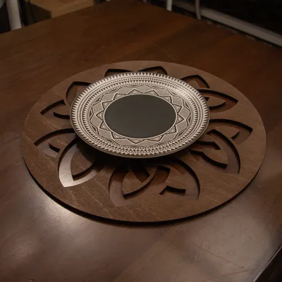 Immagine prodotto di Hermia Concept, Lugh - Wengé, set di tovagliette in legno (6 pezzi), 100% LEGNO, wengé, 36 x 36 cm