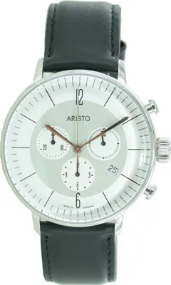 Produktbild von Aristo Herren Uhr Chronograph Edelstahl 4H178 Leder