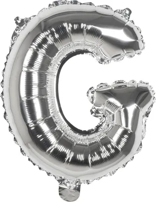Produktbild von Folienballon silber 36 cm Buchstabe G
